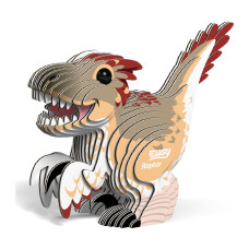 Eugy Raptor Dinosaur 3D Puzzle 25 Piece Ecofriendly Educational Toy Puzzles For Boys Girls Kids Ages 6