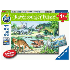 Ravensburger Puzzle Ravensburger 05128 Dinosaur And Her Habitats Childrens Puzzle 05128 Dinosaur And Their Habitats 24 Pieces T