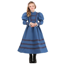 Fun Costumes Girls Helen Keller Halloween Costume Blue Helen Keller Dress Historical Figure Dress Up Outfit Small