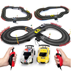 Electric Highspeed Slot Car Race Track Sets143 Scale Dual Race Track With 2 Slot Cars And 2 Hand Controllersrace Track For 6