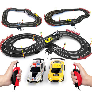 Electric Highspeed Slot Car Race Track Sets143 Scale Dual Race Track With 2 Slot Cars And 2 Hand Controllersrace Track For 6