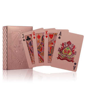 Wjpc Gold Diamond Premium Pvc Material Elastic Waterproof Poker Playing Cards Cool Playing Cards For Party And Game Deck Of Card