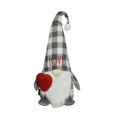 Rae Dunn Christmas Gnome Love - 19 Inch Stuffed Plush Santa Figurine Doll With Felt Hat - Cute Ornaments And Holiday Decorations For Home Decor And Office