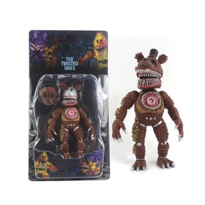 Yleafun Five Night Game Pizzeria Simulator Action Figure Toy 65Inch Animatronics Nightmare Foxybonniefazbearchica