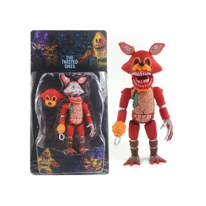 Yleafun Five Night Game Pizzeria Simulator Action Figure Toy 65Inch Animatronics Nightmare Foxybonniefazbearchica