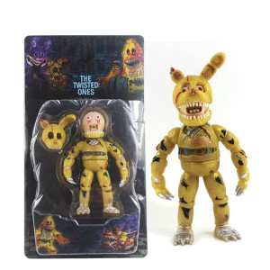 Yleafun Five Night Game Pizzeria Simulator Action Figure Toy 65Inch Animatronics Nightmare Foxybonniefazbearchica