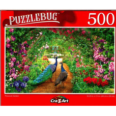 Peacock Garden 500 Pieces Jigsaw Puzzle