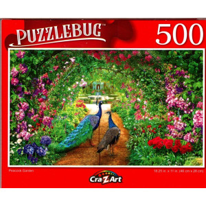 Peacock Garden 500 Pieces Jigsaw Puzzle