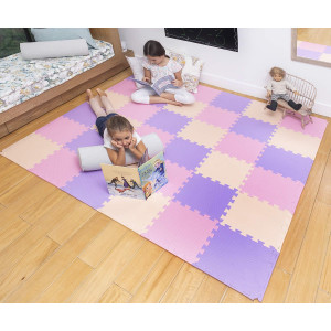 Miotetto Soft Nontoxic Baby Play Mat Toddler Playmat Colorful Jigsaw Puzzle Playmat 162 Bonus Squares Foam Floor Mats For K