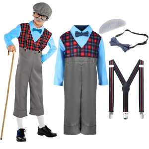 Lingway Toys Kids Little Old Man Costume Pretend To Be Grandpa Costume For Boys Large810