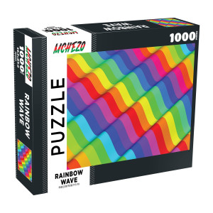 Mchezo Rainbow Waves 1000 Piece Jigsaw Puzzle Abstract Design