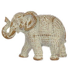 Puckator Ele23 Brushed White And Gold Medium Thai Elephant Figurine