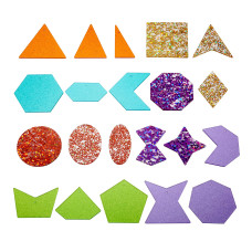 Rainbow Glitter Shapes Set Of 21