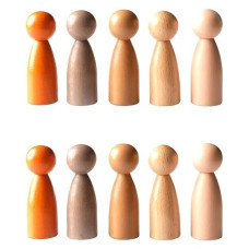 The Freckled Frog-Ff455 Peg People Of The World - Set Of 10 - Ages 12M+ - Wooden People For Toddlers - Imaginative Play, Loose Parts Kits And Sensory Bins