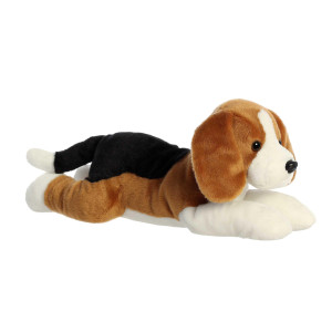 Aurora Adorable Grand Flopsie Buddy Beagle Stuffed Animal Playful Ease Timeless Companions Brown 165 Inches