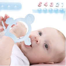 Never Drop From Handheorshe Baby Teething Toys For 1 Year Old Baby Boy Teethers For Infants Toddlers Silicone Molars Adjustabl