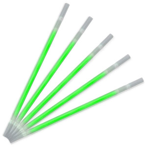 Blinkee 25 Green Glow Drinking Straws Pack Of 25