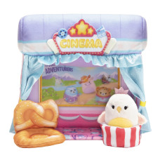 Squishville Minisquishmallows Cinema Playset Includes One 2Inch Mini Plush One Pretzel Chair One Popcorn Bucket Irresist