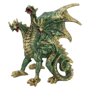 Triple Threat Green Dragon Hydra Figurine