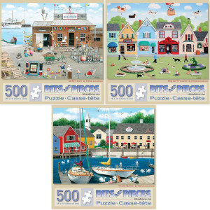 Bits And Pieces Value Set Of 3500 Piece Jigsaw Puzzles For Adults Large Piece 500 Pc Jigsaws By Artist Wilfrido Limvalencia