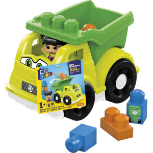 Mega Bloks Toddler Building Blockstoy Car With 1 Block Buddies Figure Raphy Recycling Truck For Toddlers 13