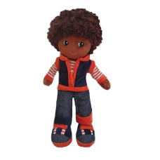 Girlzndollz Avery Black Boy Doll, Navy, Orange, Brown