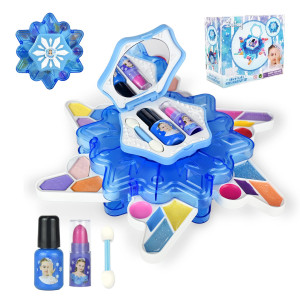 Sollasy Kids Makeup Kit For Girl 24 Colors Girls Play Makeup Set Washable Safe Funny Snowflake Shaped Kids Make Up Sets Cosmetic