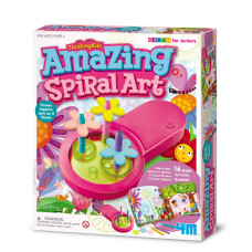 4M Toysmith Thinking Kits Amazing Spiral Art From Steam For Juniors Flower Toppers Spin As The Motorized Art Spinner Draws 16