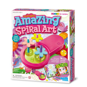 4M Toysmith Thinking Kits Amazing Spiral Art From Steam For Juniors Flower Toppers Spin As The Motorized Art Spinner Draws 16