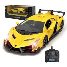 Lafala Remote Control Rc Cars Racing Car 118 Licensed Toy Rc Car Compatible With Lamborghini Model Vehicle For Boys 678 Years