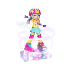 JAKKS Pacific Rainbow Riley Light Up Rollerskating Doll 10"