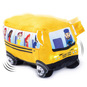 Wheels On The Bus Plush Stuffed School Bus Wheelie School Animated Singing School Bus Plush Bus Stuffed School Bus Toy