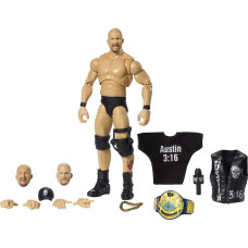 Wwe Mattel Ultimate Edition Stone Cold Steve Austin Action Figure 6In 1524Cm With Interchangeable Heads Swappable Hands