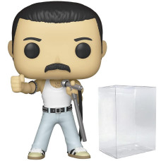 Pop Freddie Mercury Radio Gaga 1985 183 Rocks Queen Vinyl Figure Includes Compatible Ecotek Plastic Box Protector Case