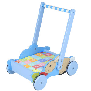 Orange Tree Toys Peter Rabbit Block Trolley Wooden Push Pull Toy Abc Illustrated Blocks Stackbuildlearn Licensed Fsc