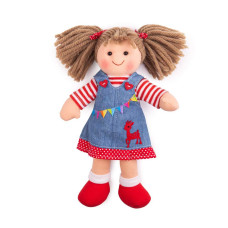 Bigjigs Toys Hattie Doll Small Ragdoll Cuddly Toy