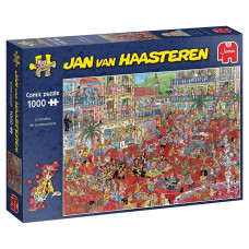 Jumbo Jan Van Haasteren La Tomatina Unique Comic Fun Designed Jigsaw Puzzle For Adults 1000 Piece