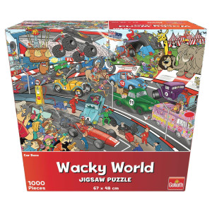 Goliath 918556006 Puzzle Car Race Wacky World Multicoloured