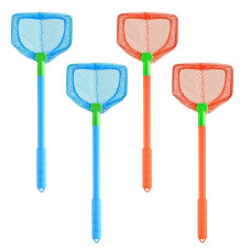 Coopay 4 Pieces Kids Fishing Net Catching Bug Nets Fish Butterfly Nets Beach Toys For Kids Outdoor Playing Blue Orange