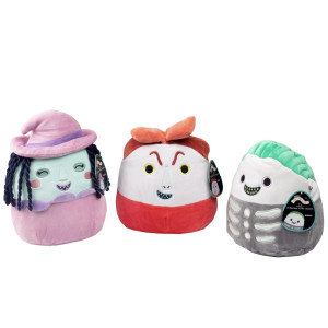 Squishmallow Nightmare Before Christmas 8 Plush Stuffed Animals Set Of 3 Lock Shock Barrel Squishy Soft Halloween Plush