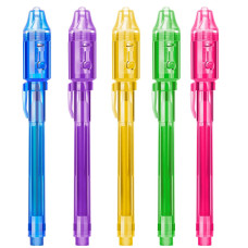 Stenda Invisible Spy Ink Pen 5 Pcs With Uv Pen Light Party Favors For Kids 812 Stocking Stuffers For Christmas Provide Than