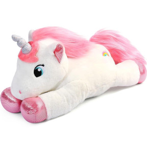 Benben Unicorn Stuffed Animal Large 18 White Unicorn Plush Soft Unicorn Toy Gifts For Girls Kids