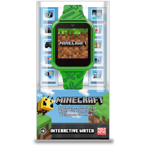 Microsoft Minecraft Green Educational Learning Touchscreen Smart Watch Toy For Boys Girls Toddlers Selfie Cam Learning Game