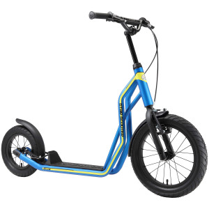 Star Scooter Kick Scooter Air Tires For Kids 78 Year Old Boy Girl Push Scooter 1216 Inch Height Adjustable Blue