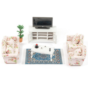 Samcami Miniature Dollhouse Furniture 1 12 Scale Wooden Dollhouse Furniture Set For Dollhouse Living Room Doll House Furnitu