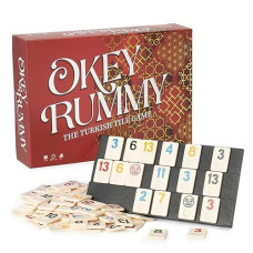 Deluxe Rummy Tiles Game, Rummy Cube Family Board Game - Try Traditional Turkish Rules, Or Play The Classic Way - Includes 104 Tiles, 2 False Jokers, 4 Tile Holders, 1 Die, Instructions