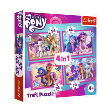 Trefl My Little Pony Movie 4In1 Jigsaw Puzzle Colorful Ponies Print Diy Puzzle Creative Fun Classic Puzzle For Adults And Chi