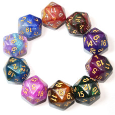 Smartdealspro 10Pack 20 Sided Dice D20 Polyhedral Dice For Dnd Rpg Mtg Table Game Color 3