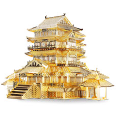 Piececool 3D Metal Puzzle For Adults Tengwang Pavilion Metal Model Kit Chinese Famous Architecture Building Kit Diy Craft Brai