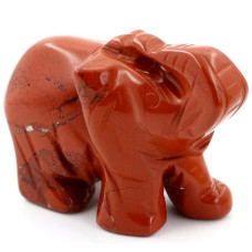 Ouubuuy Flame Jasper Crystal Elephant Pocket Guardian Figurine Elephant Statue 15 Inch For Healing Reiki Spiritual Gift Cute Me